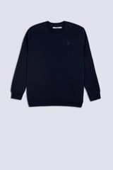 Navy Blue Fleece Men's Sweatshirt.