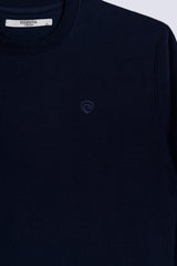 Navy Blue Fleece Men's Sweatshirt.