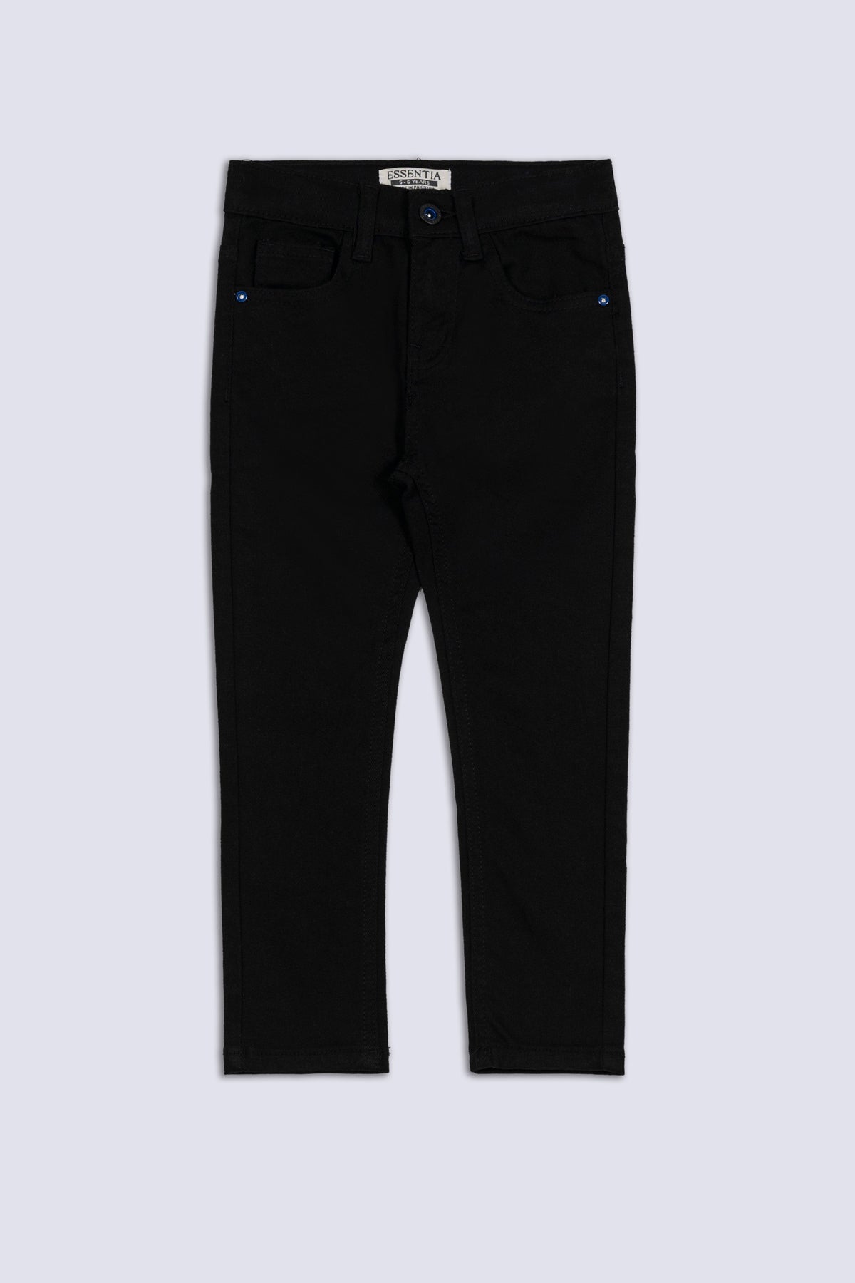 Jet Black Boy's Cotton Jeans