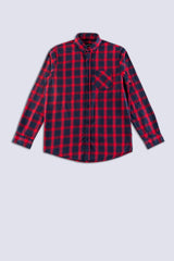 Red & Black Men's Casual Shirt