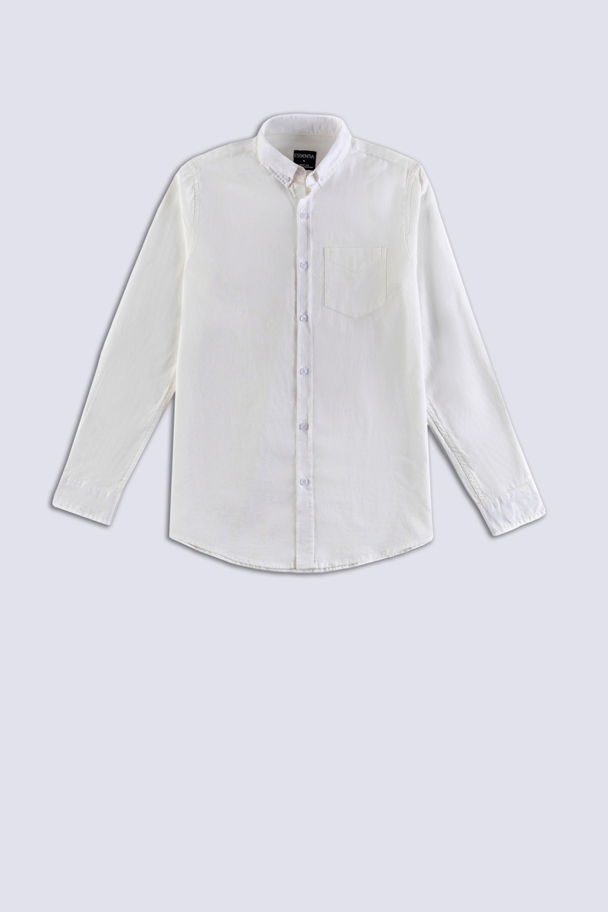 Plain White Men's Casual Shirt