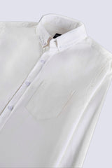 Plain White Men's Casual Shirt