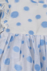 Blue & White Girl's Frock