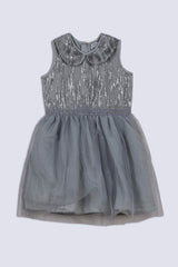 Grey Girl's Fancy Frock