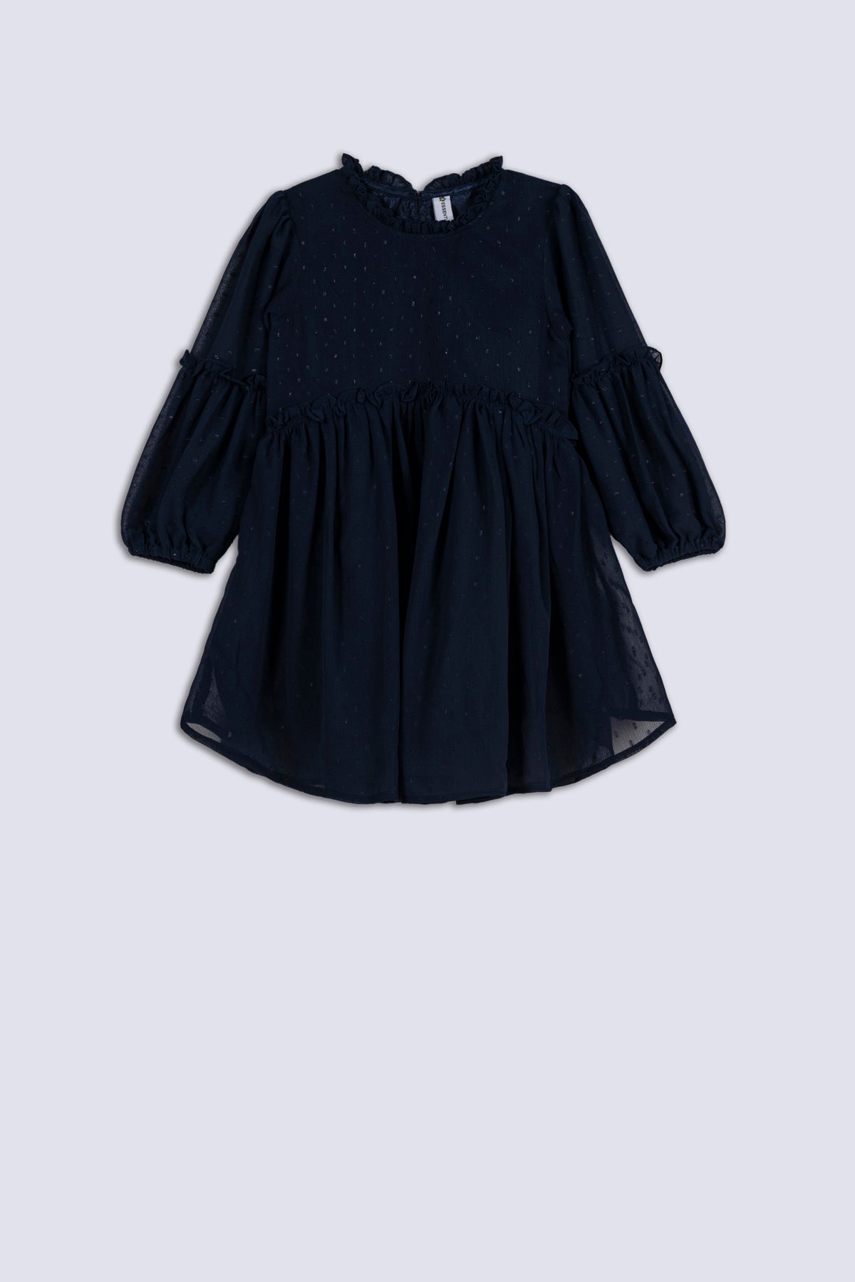 Navy Blue Girl's Fancy Frock