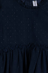 Navy Blue Girl's Fancy Frock