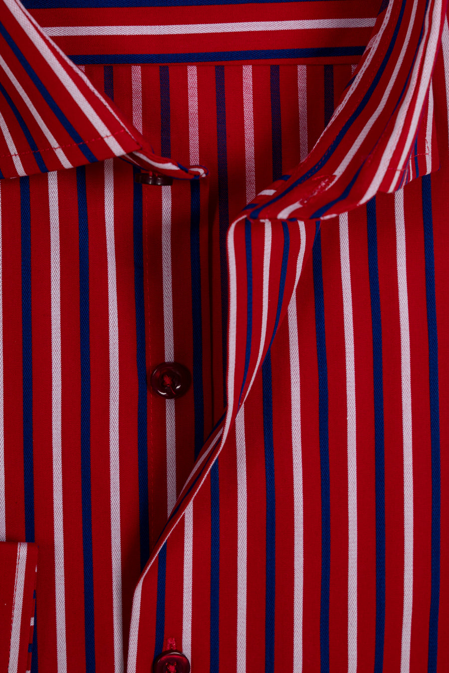 Red Stripe Men's Dress Shirt