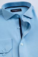 Sky Textured Men's Dress Shirt