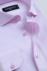 Pink Self Men's Dress Shirt