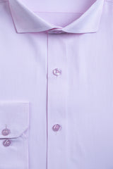 Pink Self Men's Dress Shirt