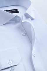 White Self Men's Dress Shirt