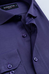 Purple Self Men's Dress Shirt