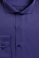 Purple Self Men's Dress Shirt