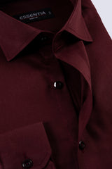 Maroon Men's Dress Shirt