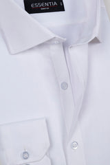 White Textured Men's Dress Shirt