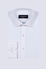 White Textured Men's Dress Shirt