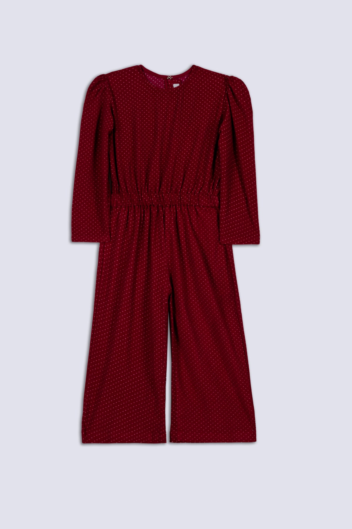 Maroon Corduroy Girl's Jumpsuit