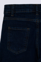 Blue Wide Leg Girl's Denim Pant