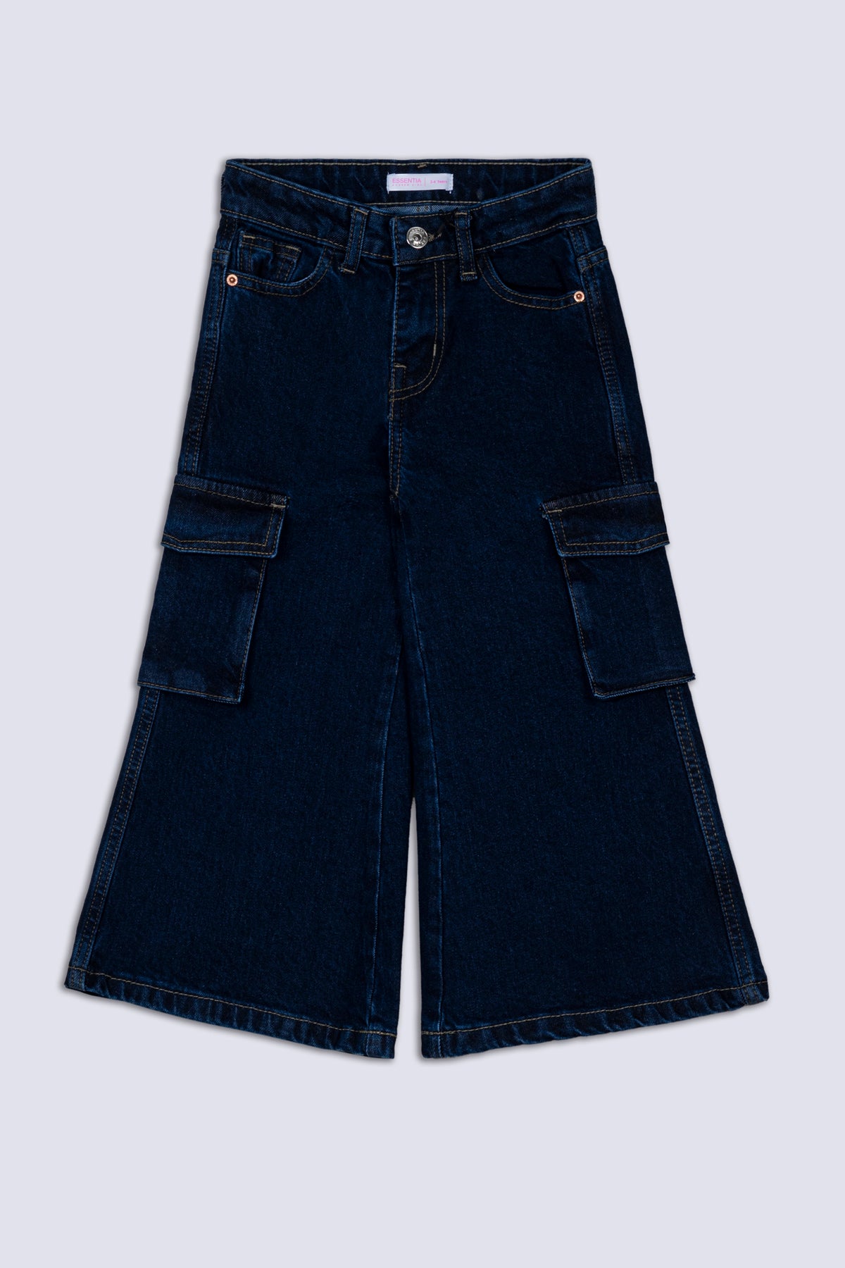 Wide Leg 6 Pockets Girl's Denim Pant