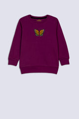 Purple Butterfly Girl's SweatShirt