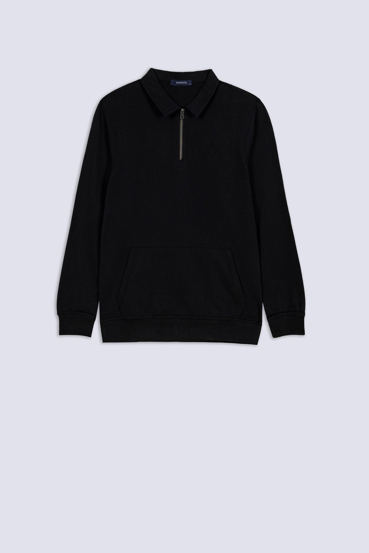 Black Men's Coller Sweatshirt