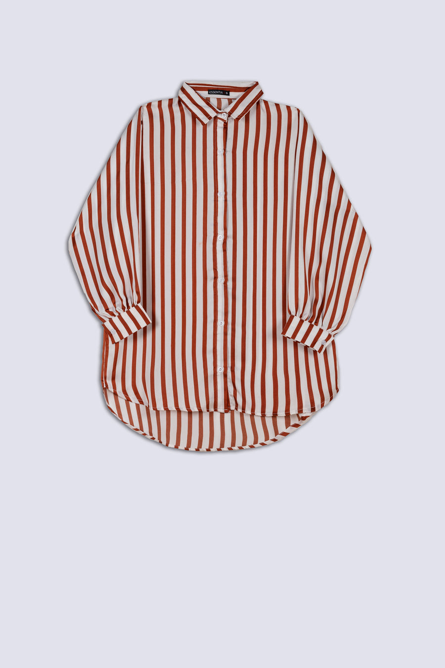 Rust & White Striped Ladies Co-Ord Set