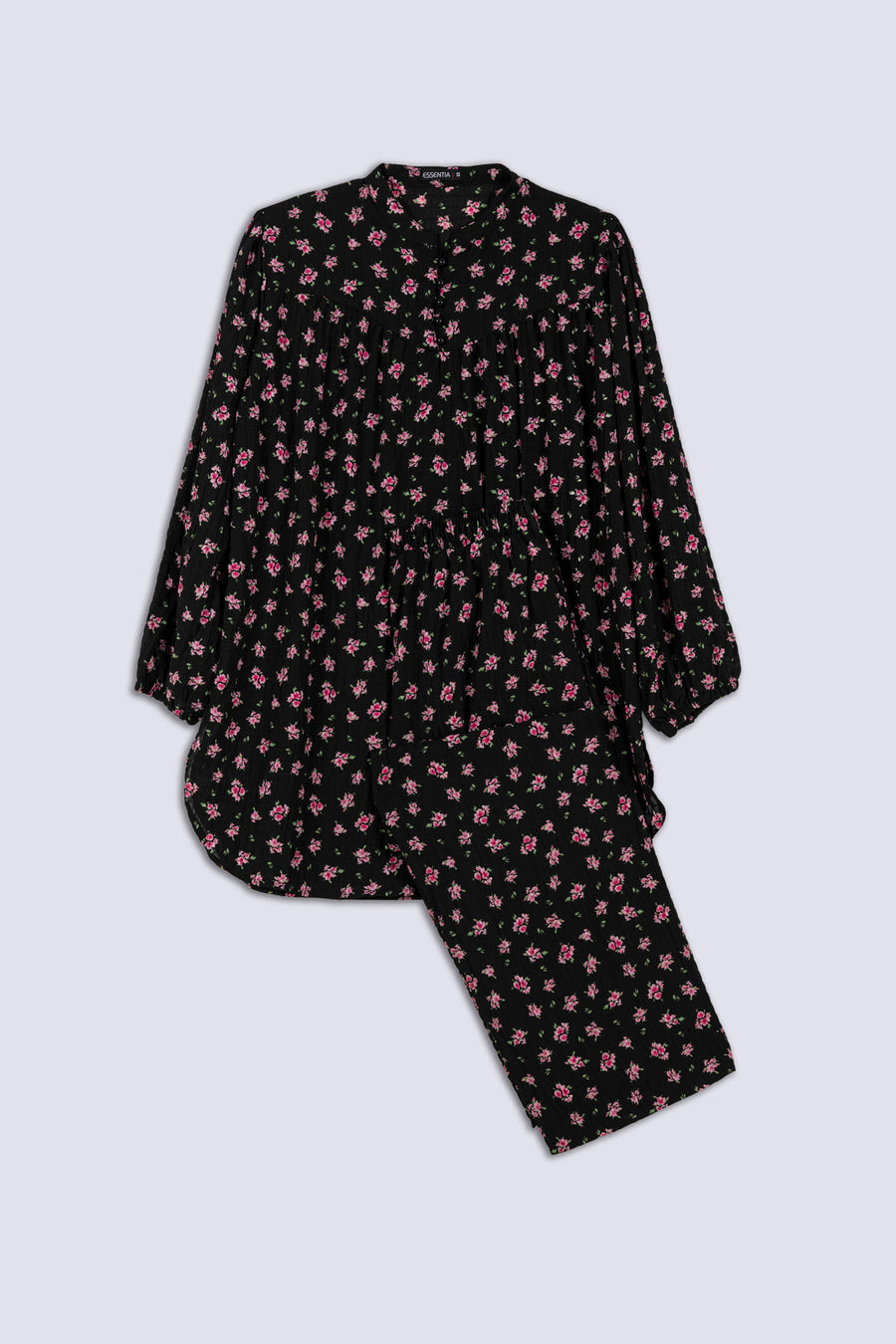 Black Floral Ladies Co-Ord Set