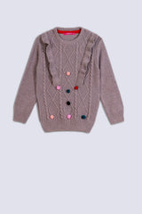 PomPom Girl's Sweater.