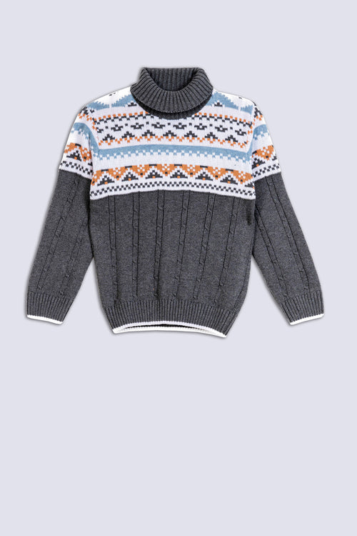 Turtle Neck Boy's Sweater.