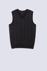 Men's Knitted V-Neck Sweater