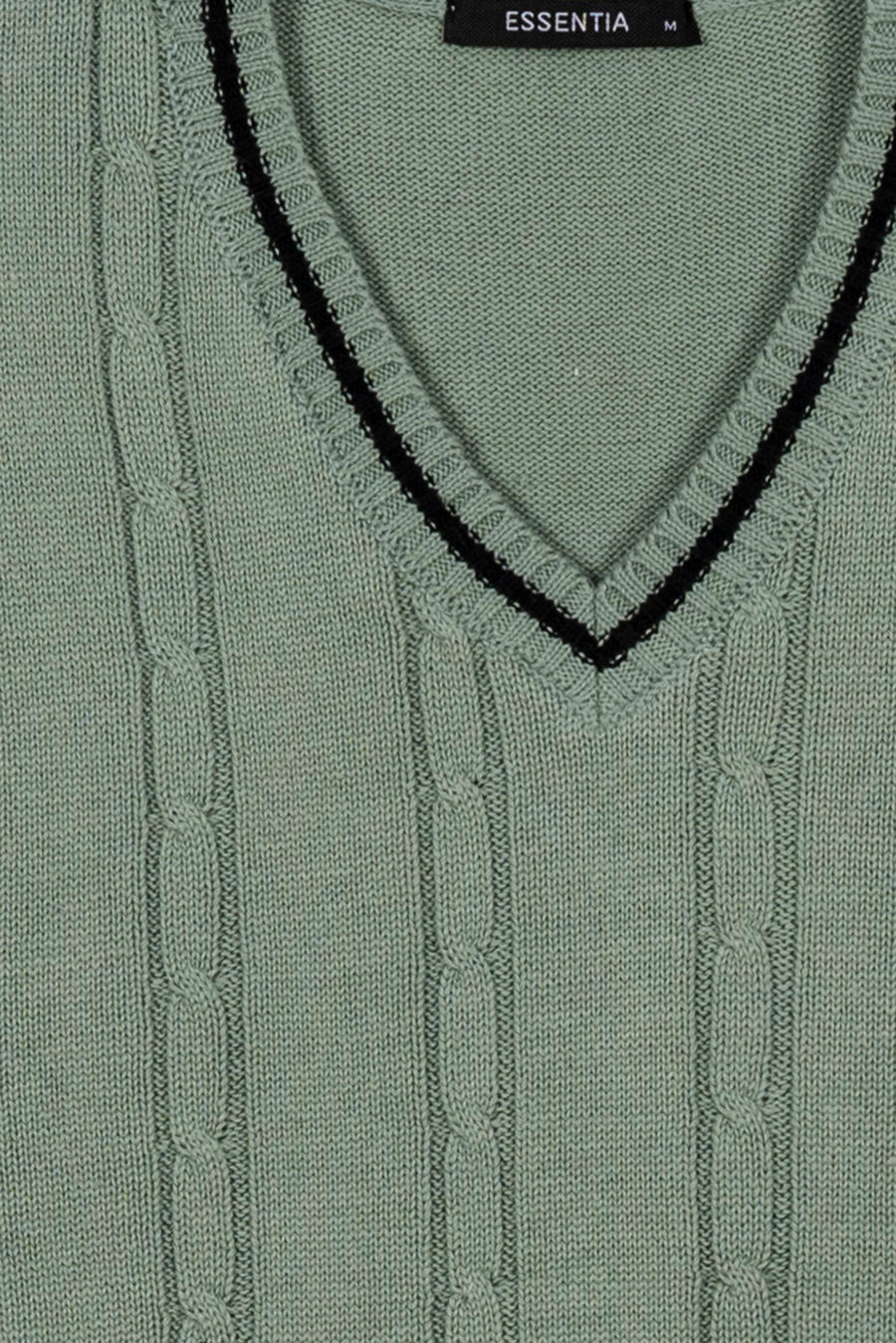 Light Greeen V-Neck Men's Sweater
