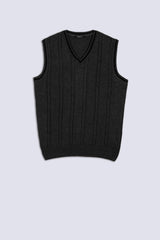 Charcoal V-Neck Men's Sweater