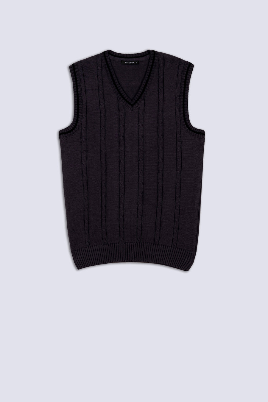 M Grey V-Neck Men's Sweater