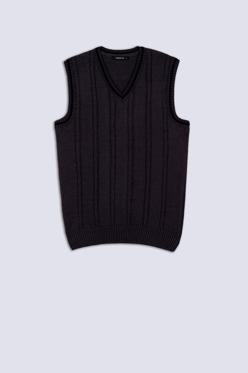 M Grey V-Neck Men's Sweater