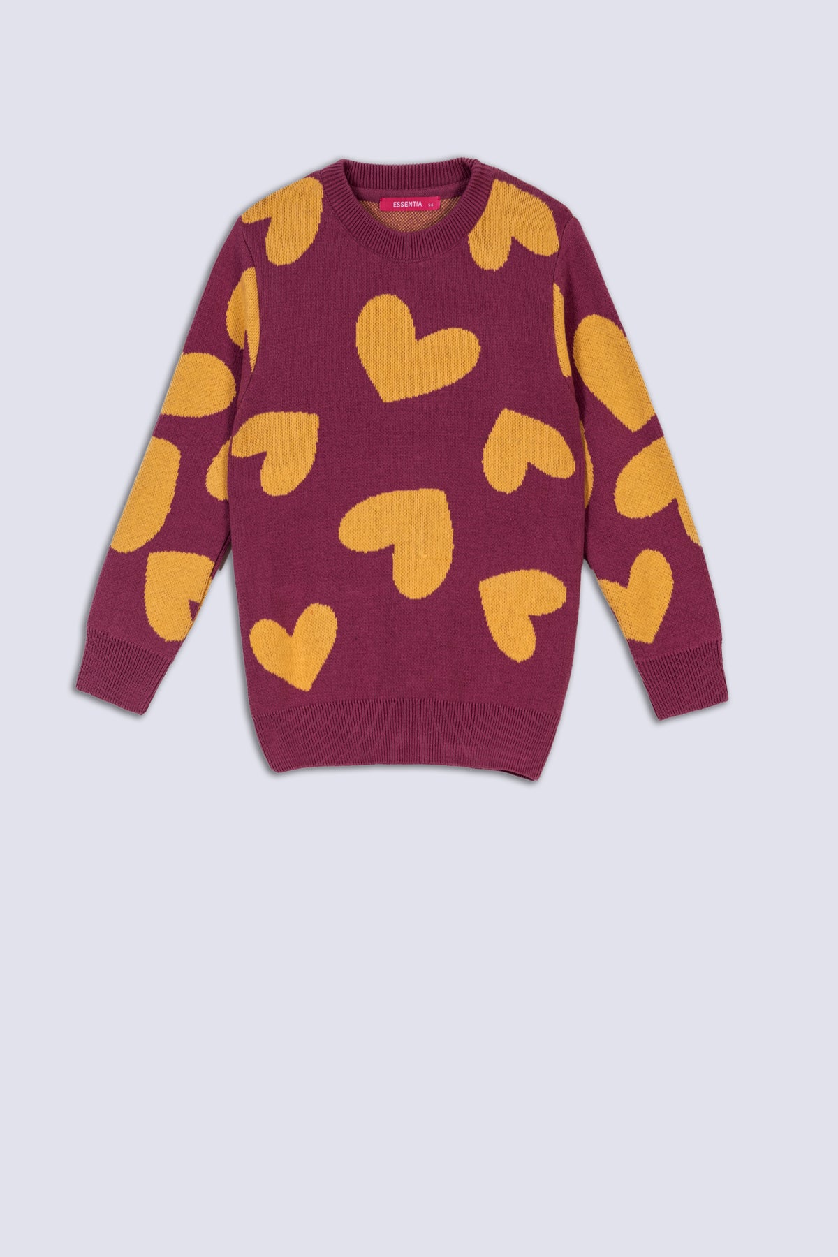 Heart Kintted Girl's Sweater.