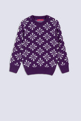 Purple Kint Girl's Sweater.