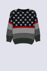 Striped Pattern Boy's Sweater