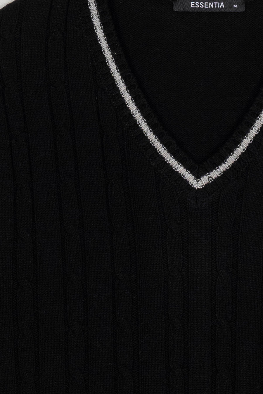 Black V-Neck Men's Sweater