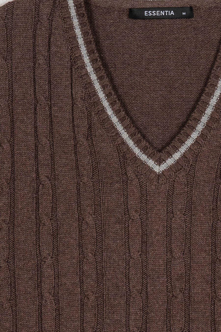 Brown V-Neck Men's Sweater
