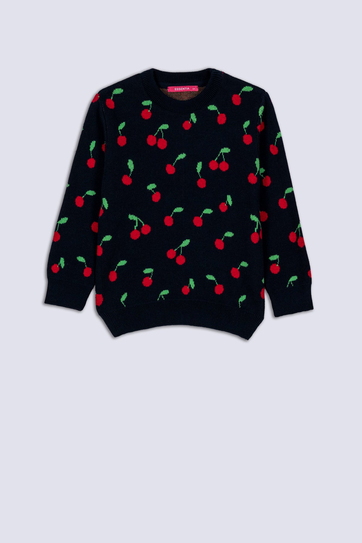 Cherry Printed Girl's Sweater