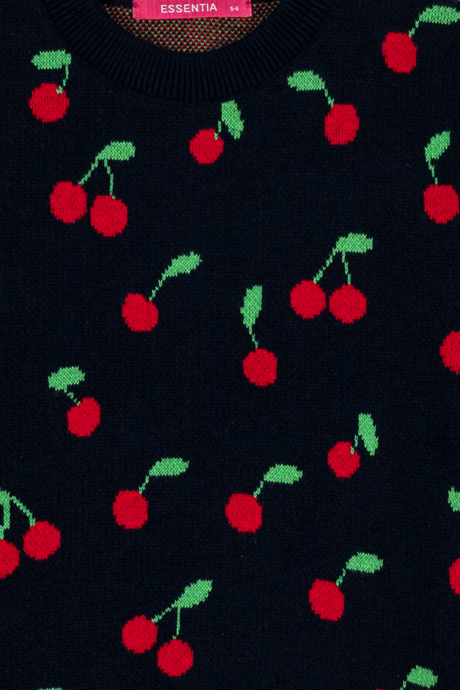 Cherry Printed Girl's Sweater
