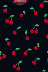 Cherry Printed Girl's Sweater