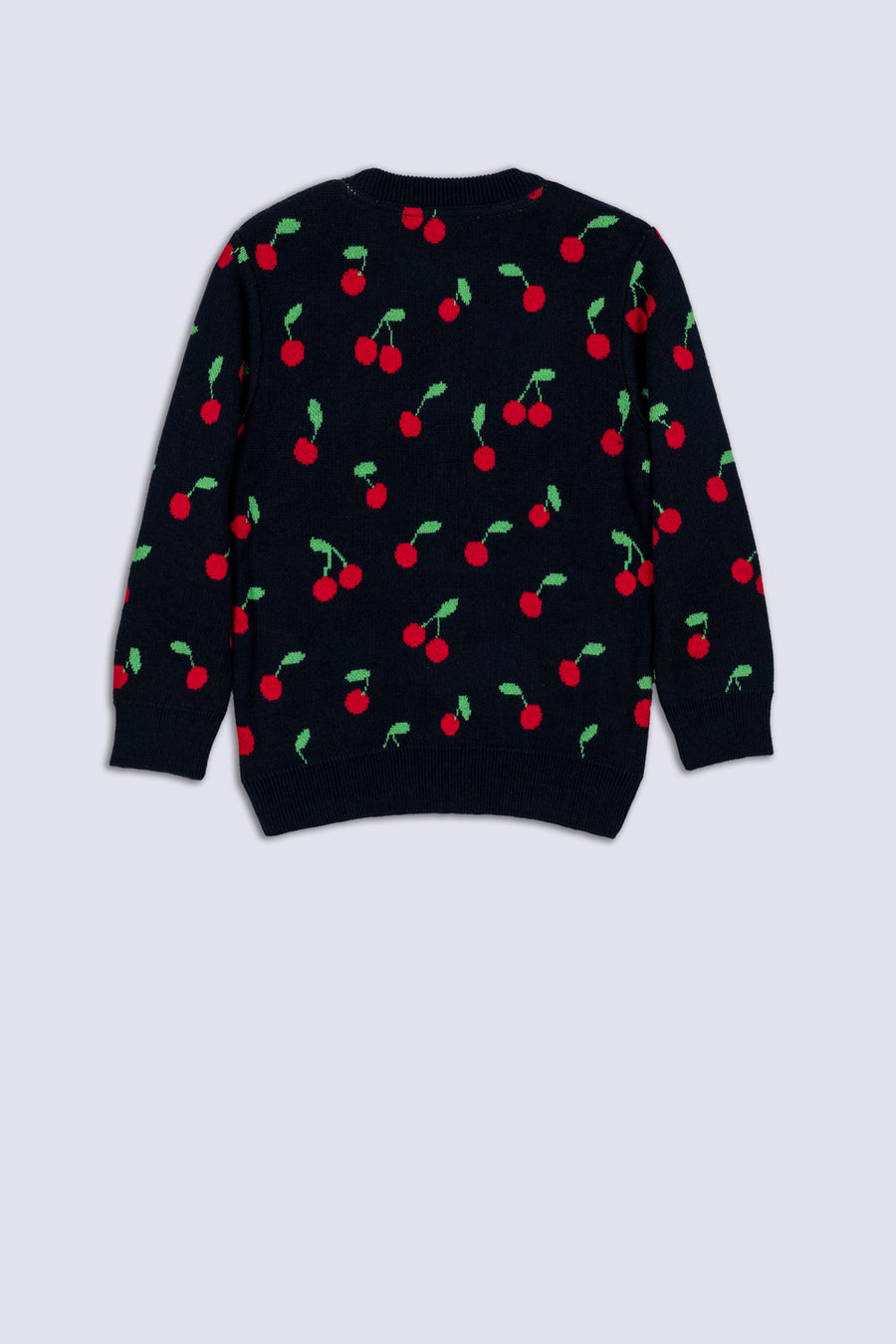 Cherry Printed Girl's Sweater