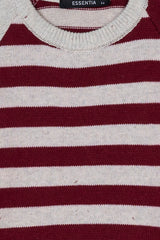 Maroon Striped Boy's Sweater