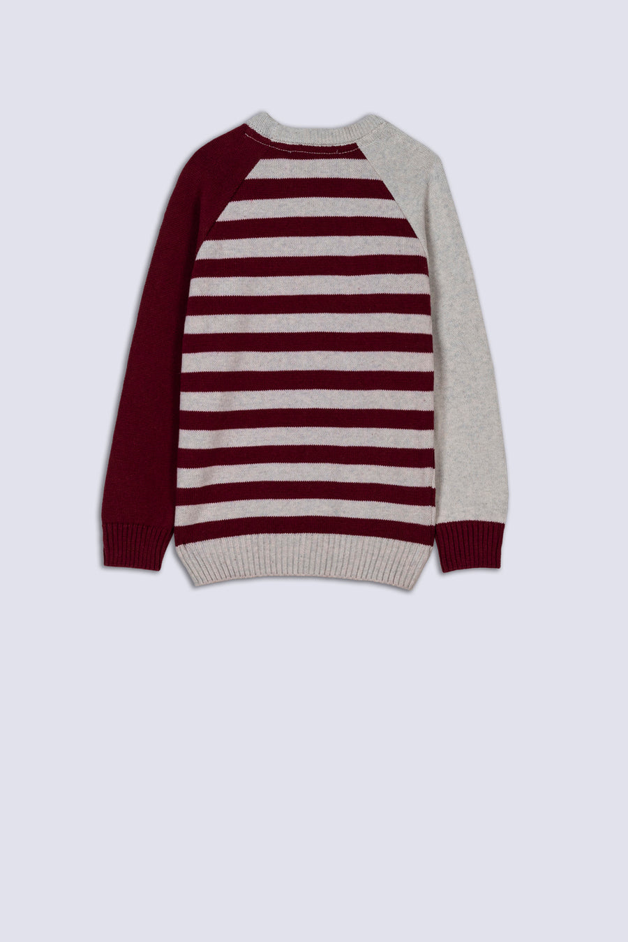 Maroon Striped Boy's Sweater