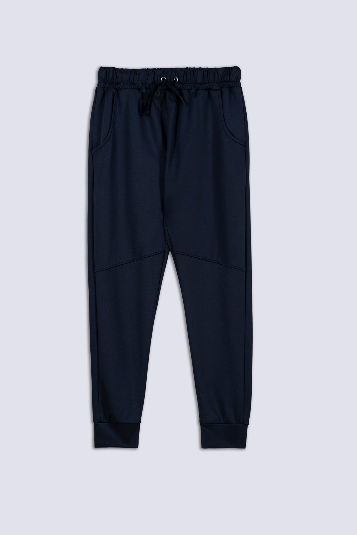 Navy Blue Polyester Men's Trouser