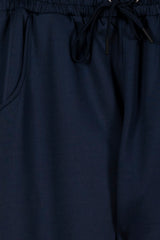 Navy Blue Polyester Men's Trouser