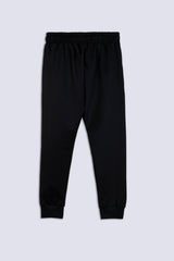 Black Polyster Men's Trouser