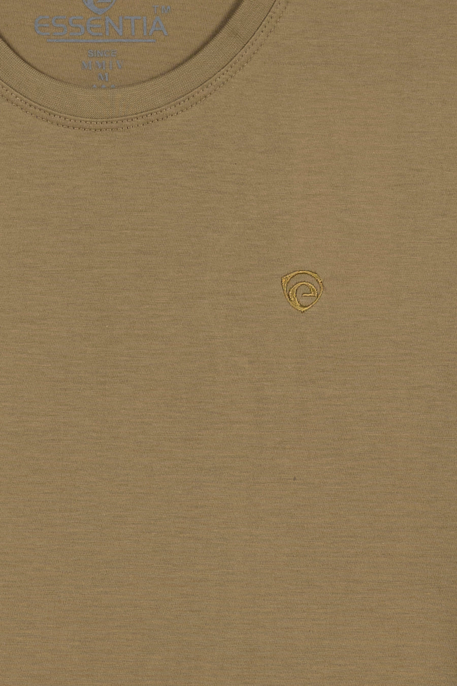 Light Khaki Men's Plain T-Shirt