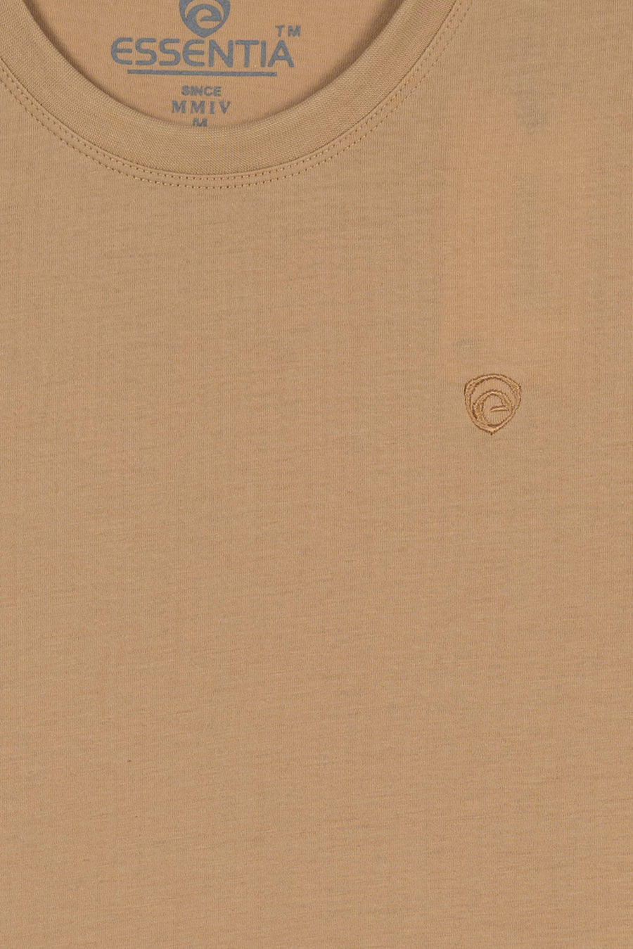 Beige Men's Plain T-Shirt